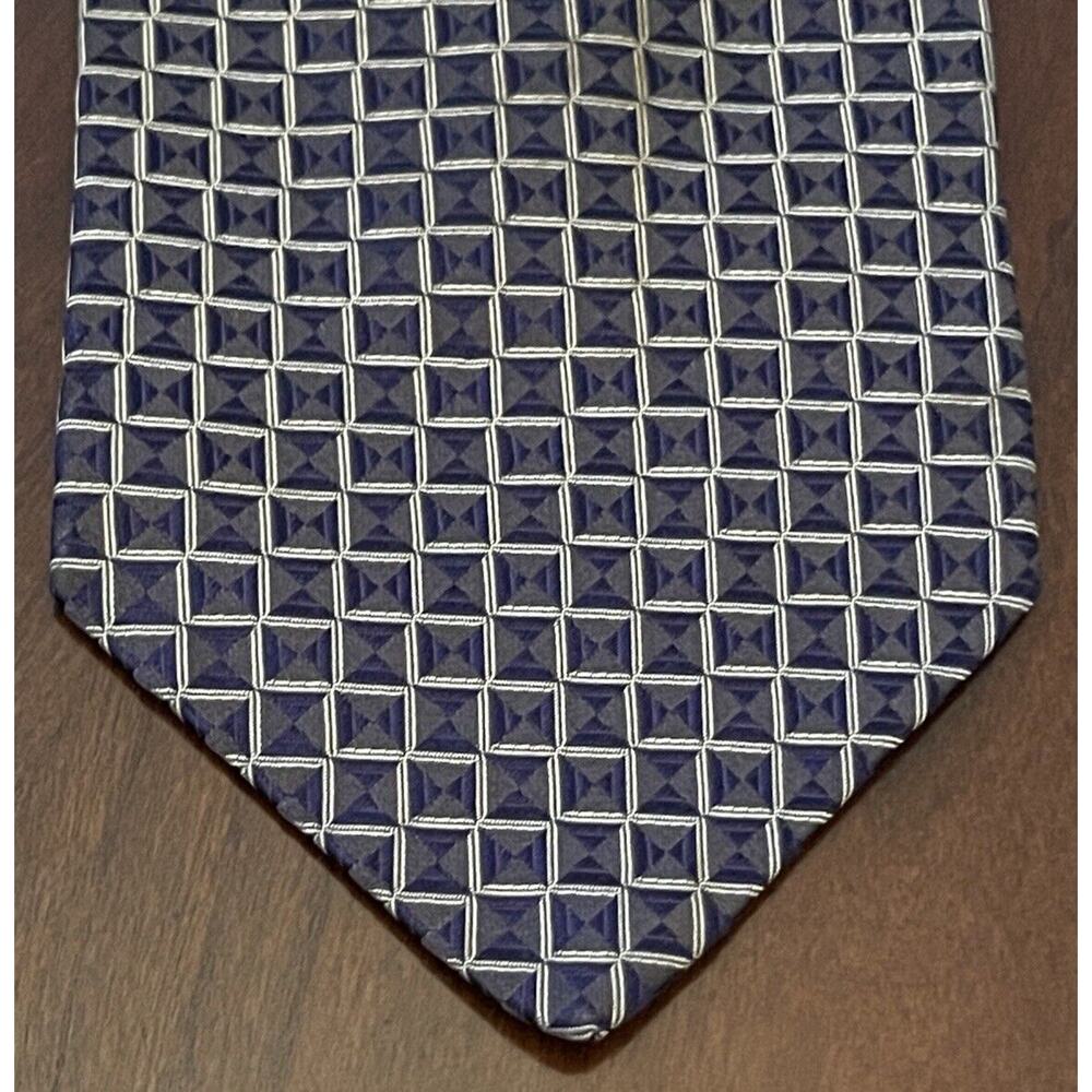 Principe Hand Made Blue 100% Silk MenMs Neck Tie Made In Italy